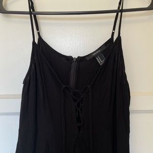 Maxi Romper Dress with Lace Up Front